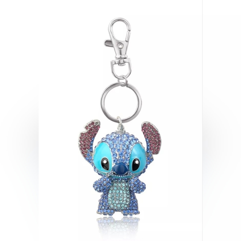Disney Stitch Blue & Pink Crystal Keychain